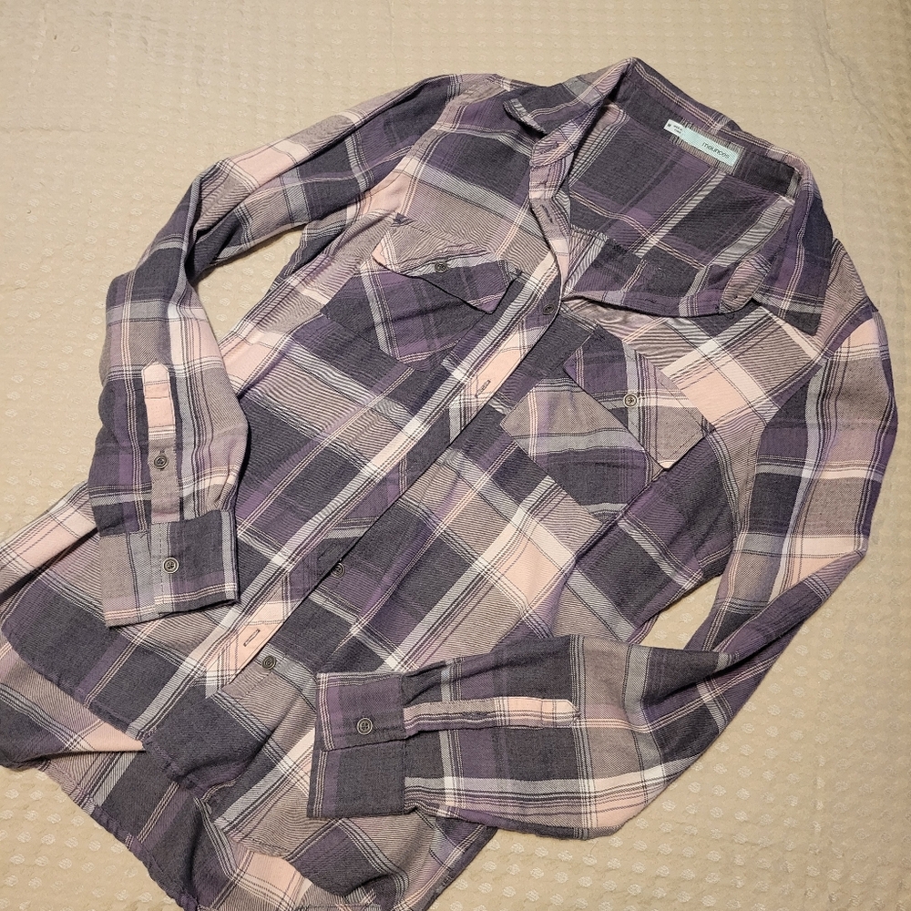 Plaid Button-Up Shirt